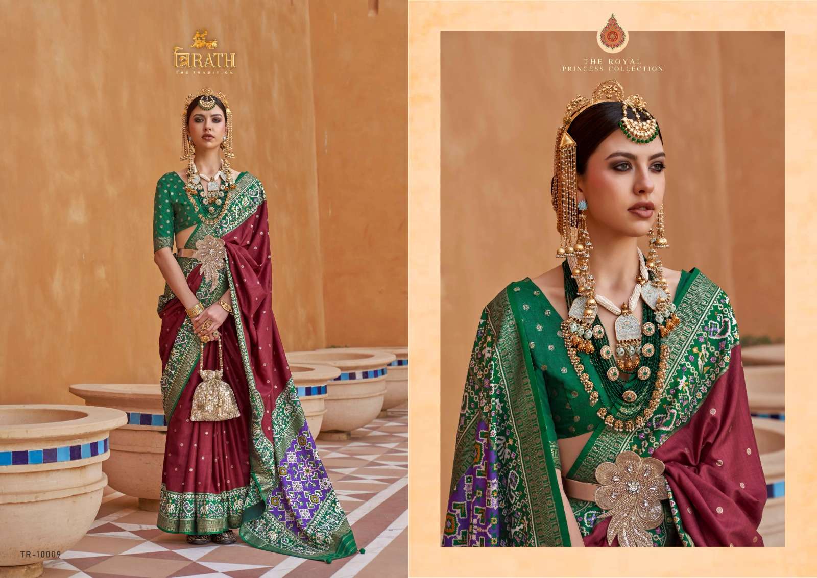 Pure Patola By Trirath 10008 To 10018 Series Indian Traditional Wear Collection Beautiful Stylish Fancy Colorful Party Wear & Occasional Wear Silk Sarees At Wholesale Price