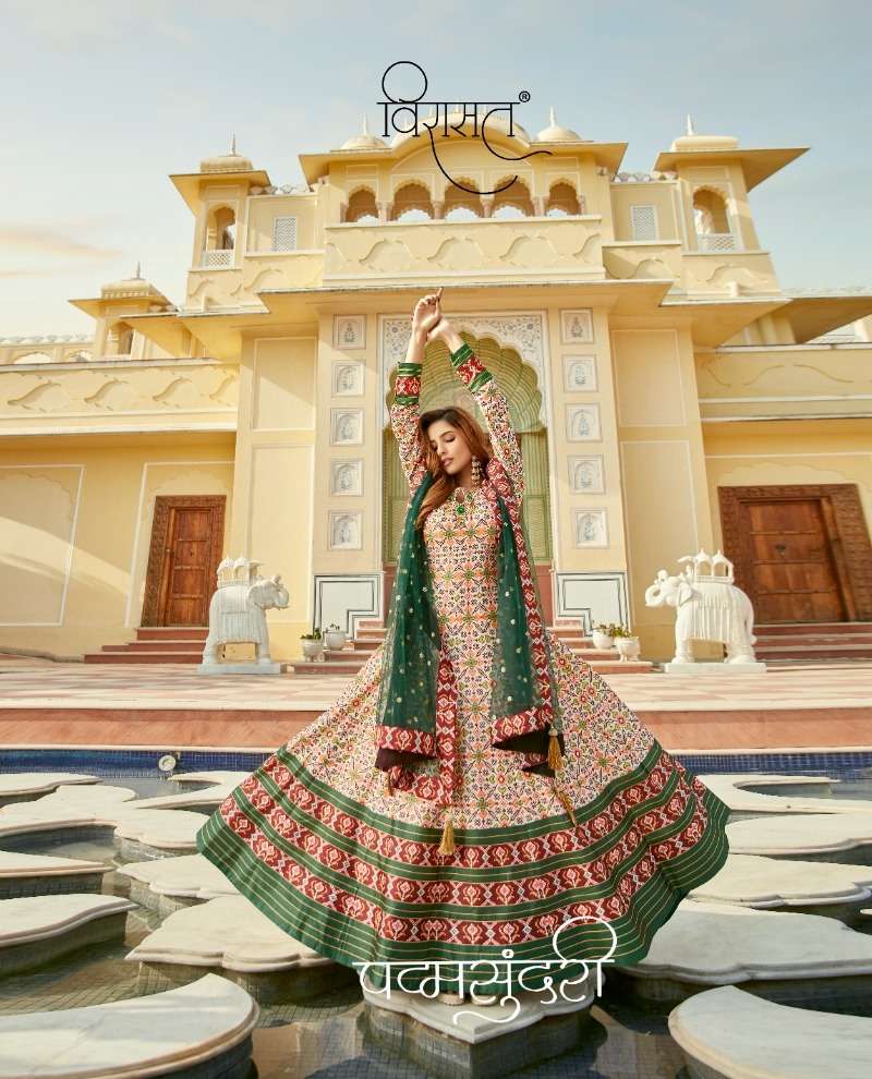 Padmasundari By Virasat 6001 To 6004 Series Designer Stylish Fancy Colorful Beautiful Party Wear & Ethnic Wear Collection Silk Gowns With Dupatta At Wholesale Price