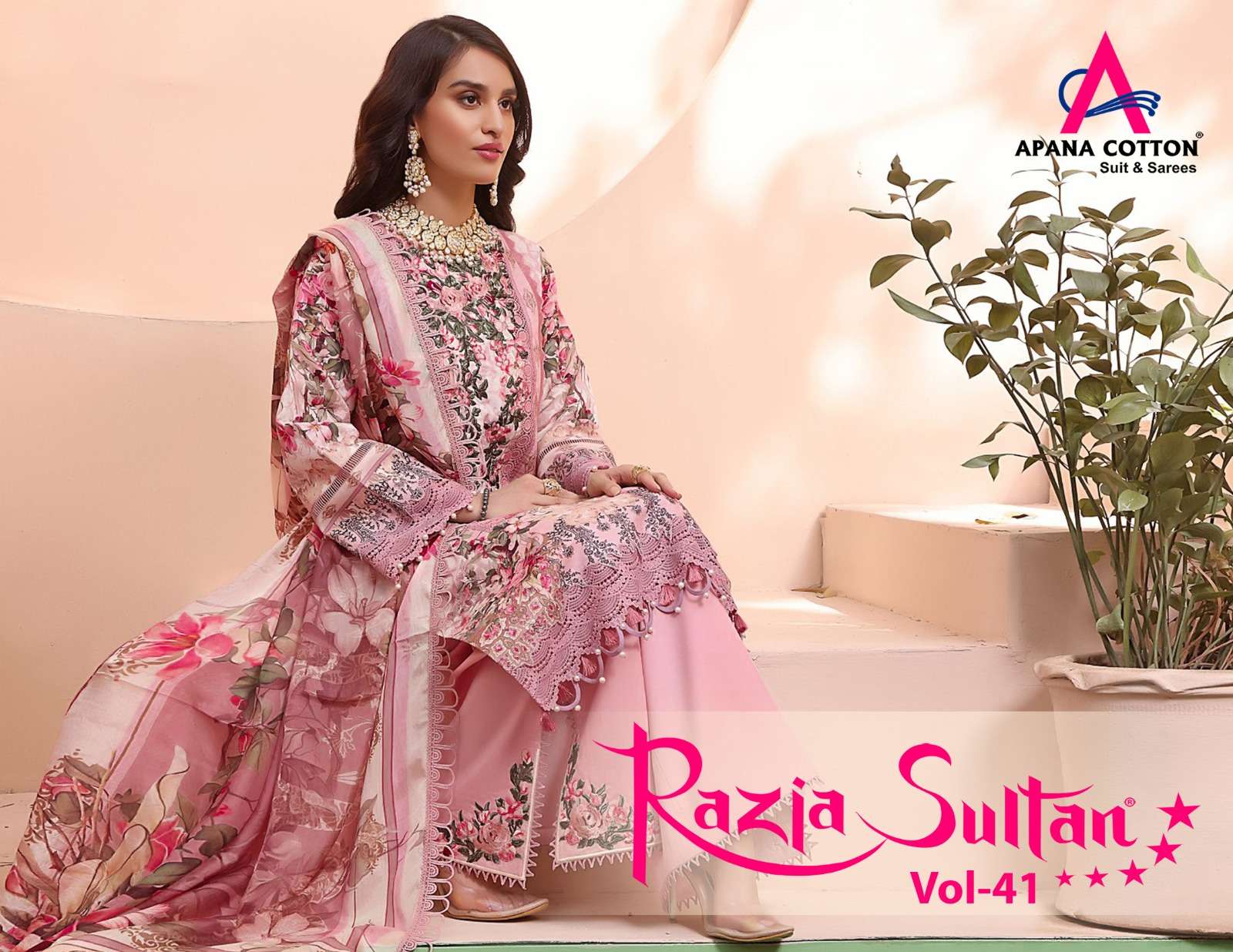 Razia Sultan Vol-41 By Apana Cotton 41001 To 41010 Series Beautiful Stylish Pakistani Suits Fancy Colorful Casual Wear & Ethnic Wear & Ready To Wear Cotton Embroidered Dresses At Wholesale Price