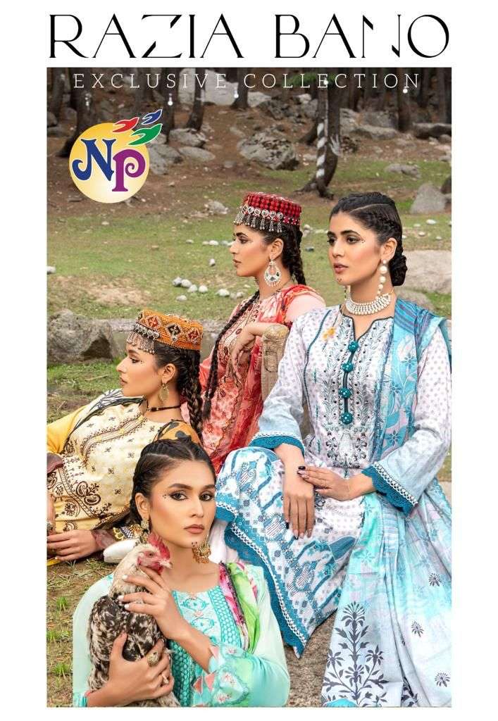 Razia Bano By Nand Gopal Prints 1001 To 1008 Series Beautiful Festive Suits Colorful Stylish Fancy Casual Wear & Ethnic Wear Lawn Cotton Print Dresses At Wholesale Price
