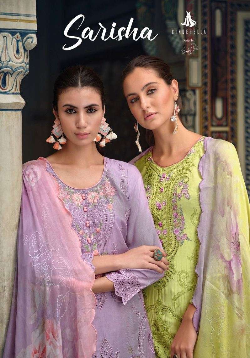 Sarisha By Cinderella 10320 To 10325 Series Beautiful Suits Colorful Stylish Fancy Casual Wear & Ethnic Wear Pure Bemberg Muslin Dresses At Wholesale Price