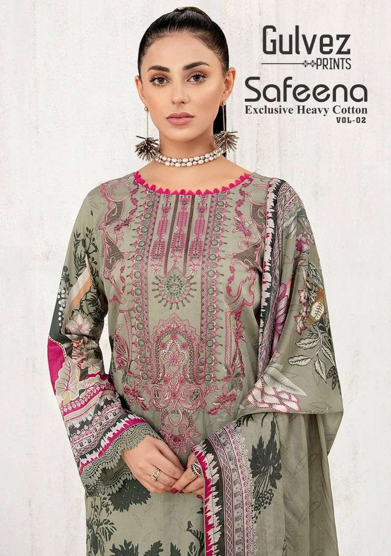 Safeena Vol-2 By Gulvez Prints 2001 To 2006 Series Festive Suits Beautiful Fancy Colorful Stylish Party Wear & Occasional Wear Pure Cotton With Embroidery Dresses At Wholesale Price