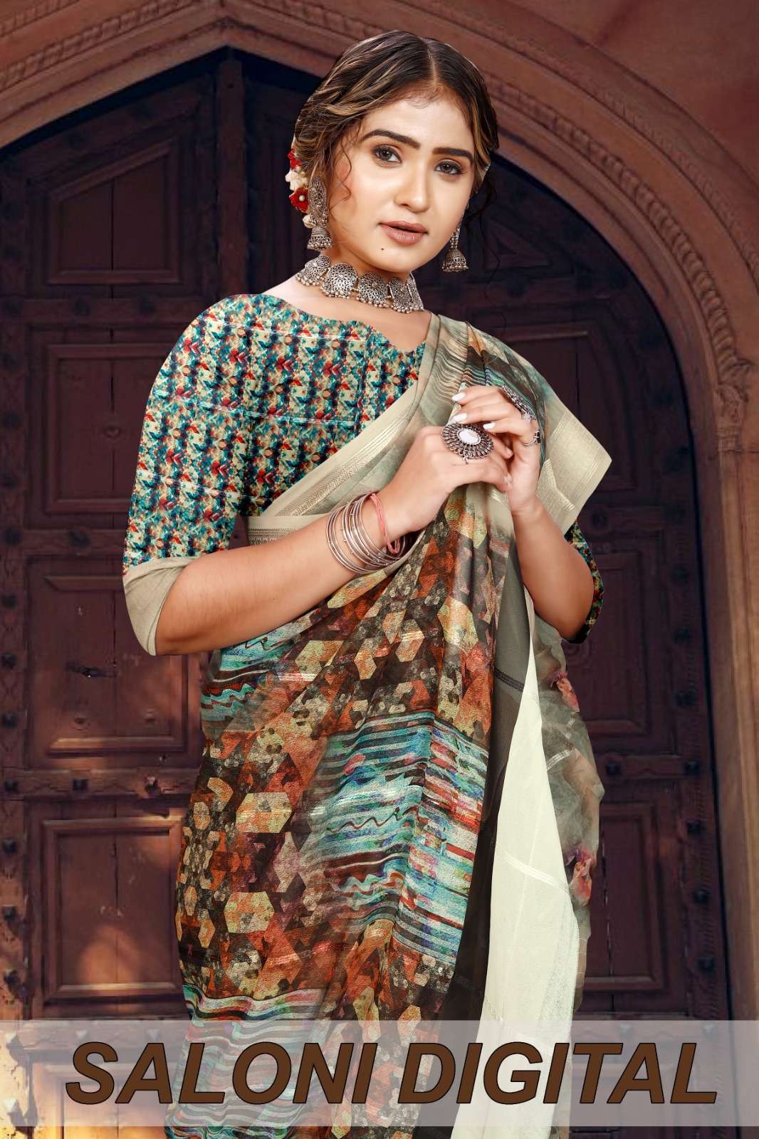 Saloni Digital By Mintorsi 1001 To 1008 Series Indian Traditional Wear Collection Beautiful Stylish Fancy Colorful Party Wear & Occasional Wear Soft Georgett Sarees At Wholesale Price