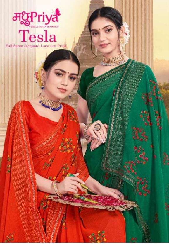 Tesla By Madhupriya 46251 To 46258 Series Indian Traditional Wear Collection Beautiful Stylish Fancy Colorful Party Wear & Occasional Wear Fancy Sarees At Wholesale Price