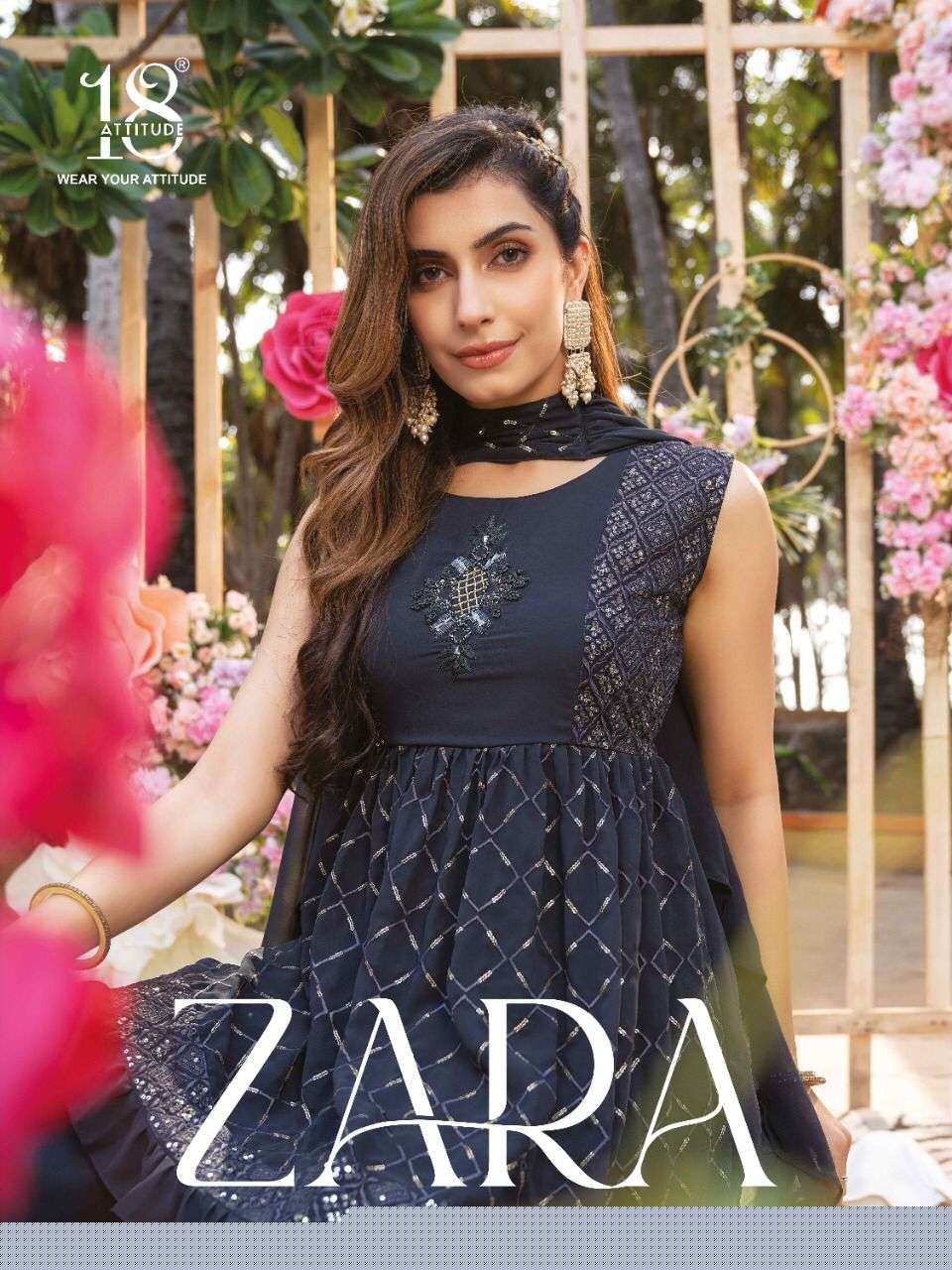 Zara By 18 Attitude 101 To 105 Series Beautiful Suits Colorful Stylish Fancy Casual Wear & Ethnic Wear Georgette Dresses At Wholesale Price