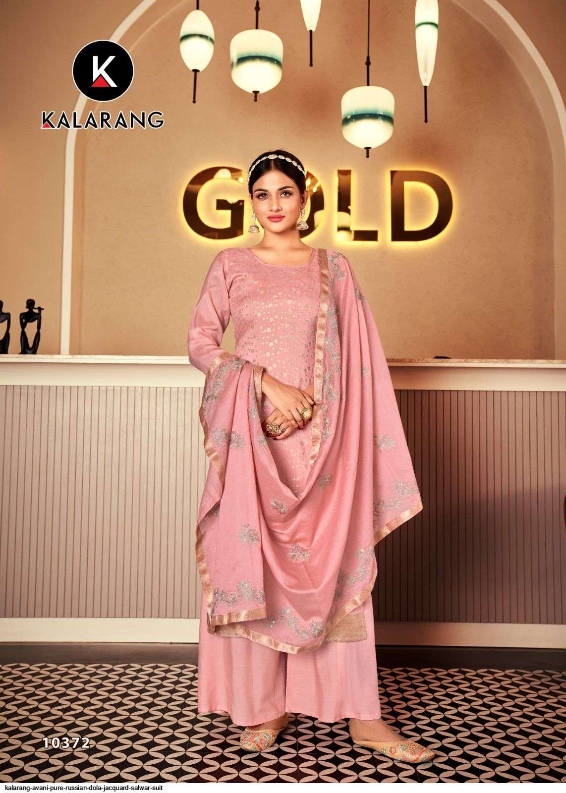 Avani By Kalarang 10371 To 10376 Series Beautiful Stylish Suits Fancy Colorful Casual Wear & Ethnic Wear & Ready To Wear Pure Dola Jacquard Dresses At Wholesale Price