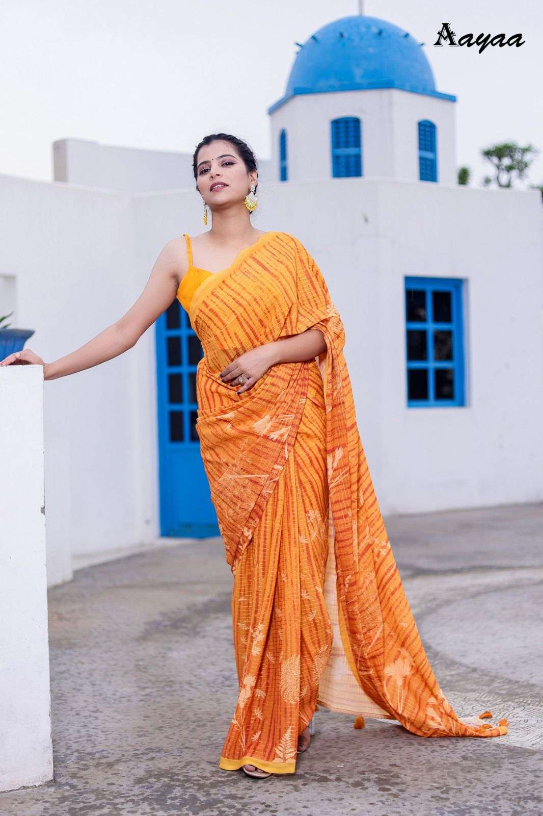 Aaradhna Vol-8 By Aayaa 8001 To 8008 Series Indian Traditional Wear Collection Beautiful Stylish Fancy Colorful Party Wear & Occasional Wear Faux Georgette Sarees At Wholesale Price