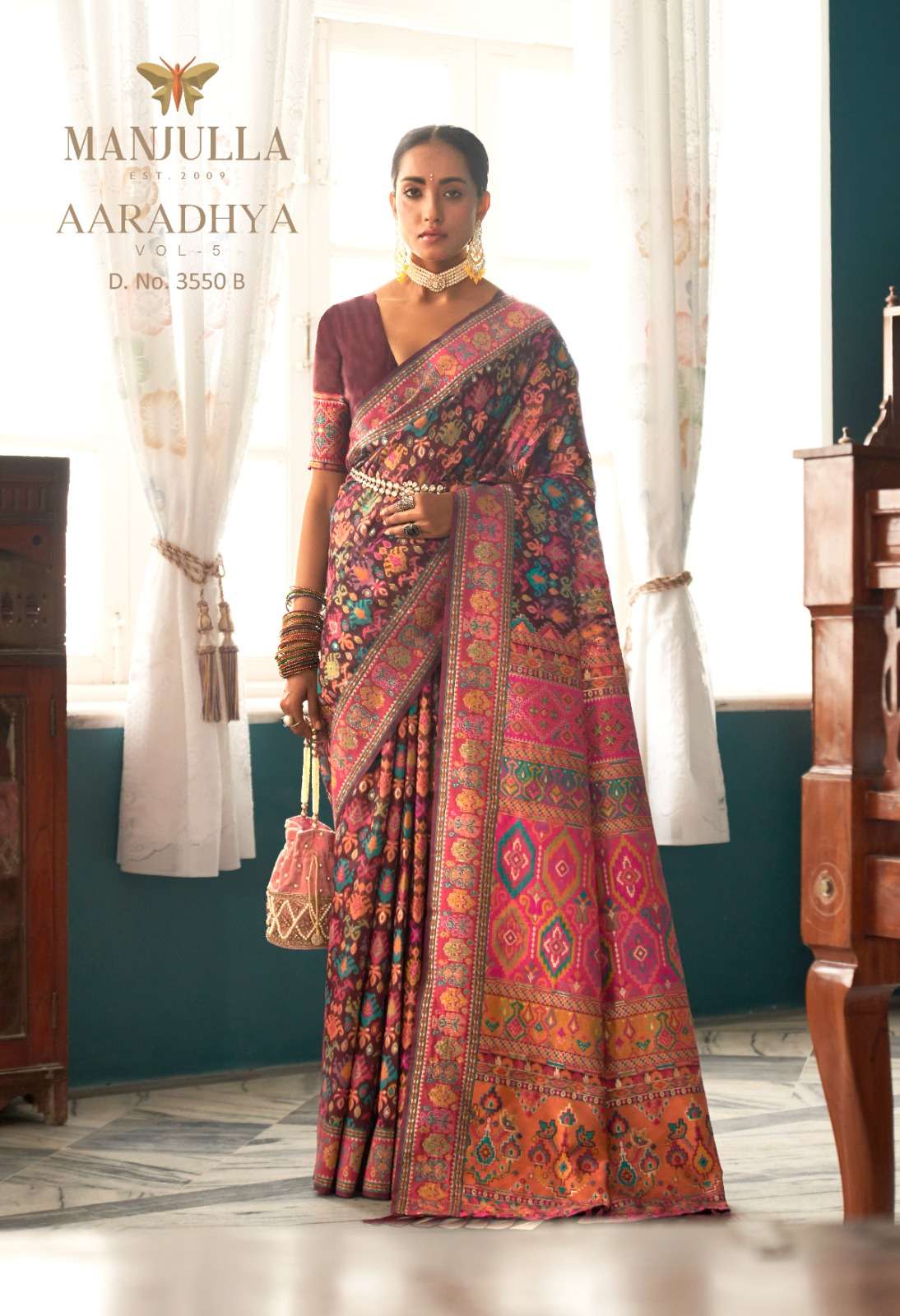 Aaradhya Vol-5 By Manjula 3550-A To 3550-I Series Indian Traditional Wear Collection Beautiful Stylish Fancy Colorful Party Wear & Occasional Wear Pashmina Print Sarees At Wholesale Price