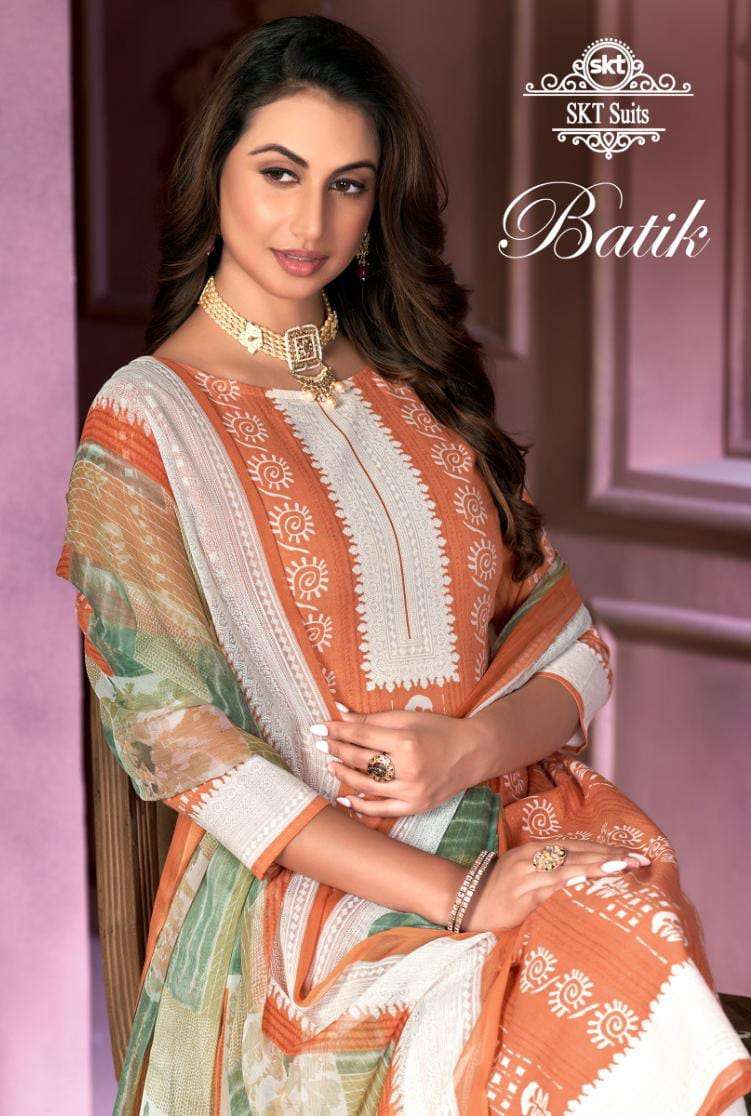 Batik By Skt Suit 80001 To 80008 Series Designer Festive Suits Beautiful Stylish Fancy Colorful Party Wear & Occasional Wear Pure Cotton Print Dresses At Wholesale Price