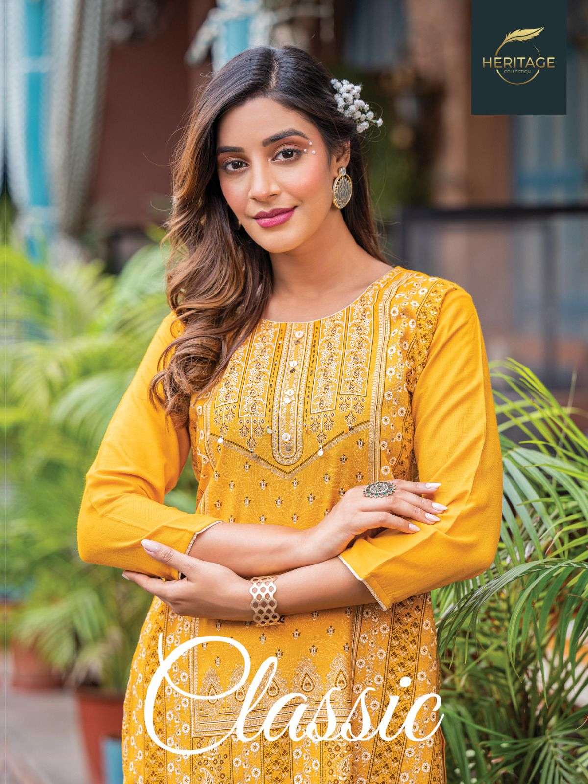 Classic By Heritage 101 To 108 Series Designer Stylish Fancy Colorful Beautiful Party Wear & Ethnic Wear Collection Rayon Slub Kurtis At Wholesale Price