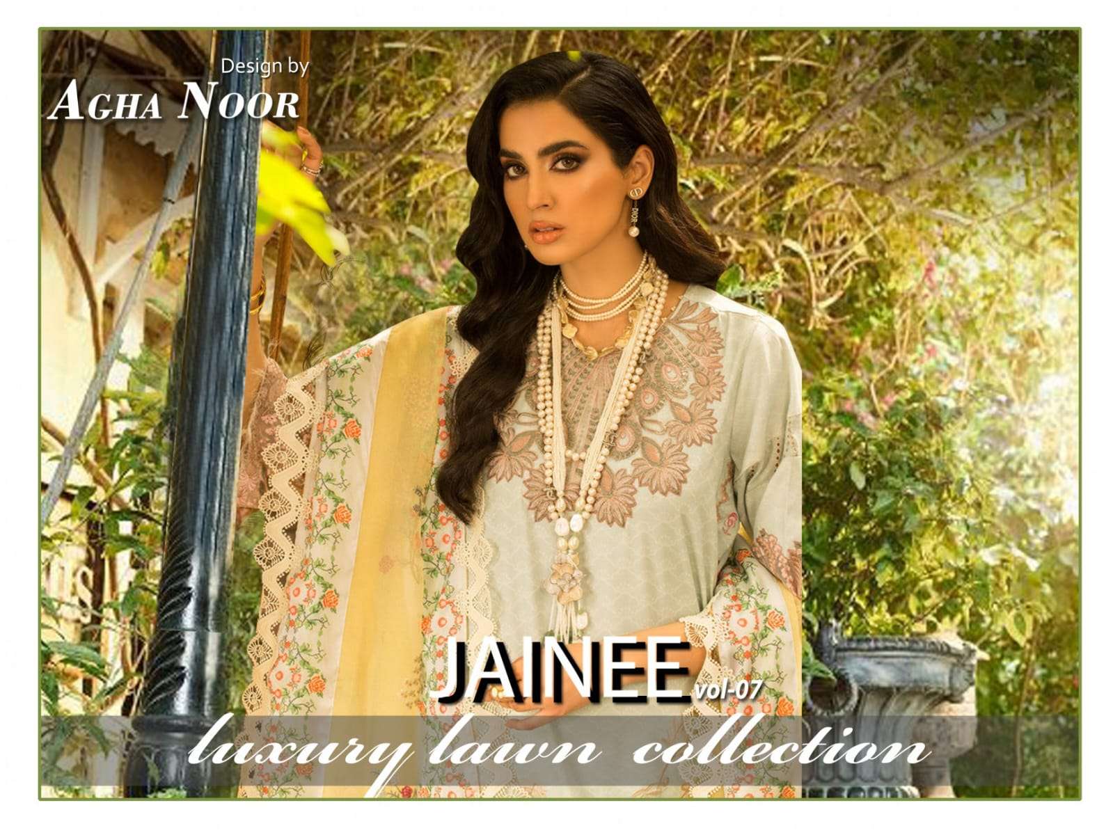 Jainee Vol-7 By Agha Noor 7001 To 7006 Series Beautiful Suits Colorful Stylish Fancy Casual Wear & Ethnic Wear Lawn Cotton Print Dresses At Wholesale Price