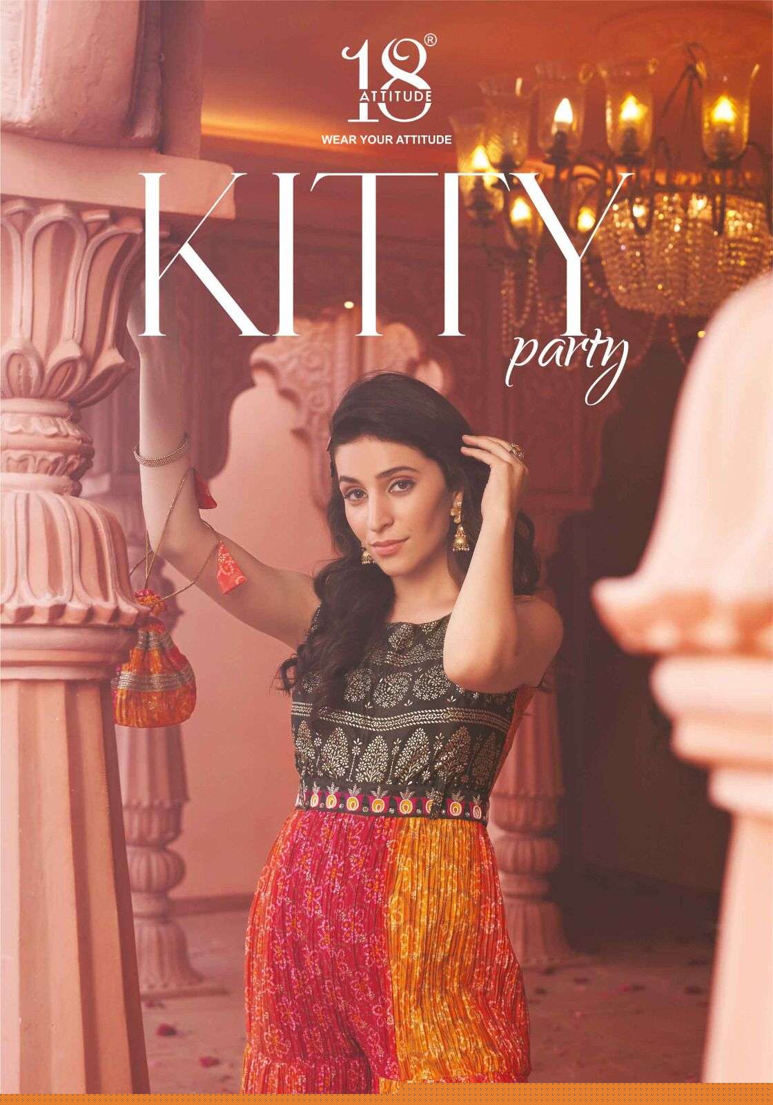Kitty Party By 18 Attitude 101 To 105 Series Designer Stylish Fancy Colorful Beautiful Party Wear & Ethnic Wear Collection Chinnon Jumpsuit At Wholesale Price