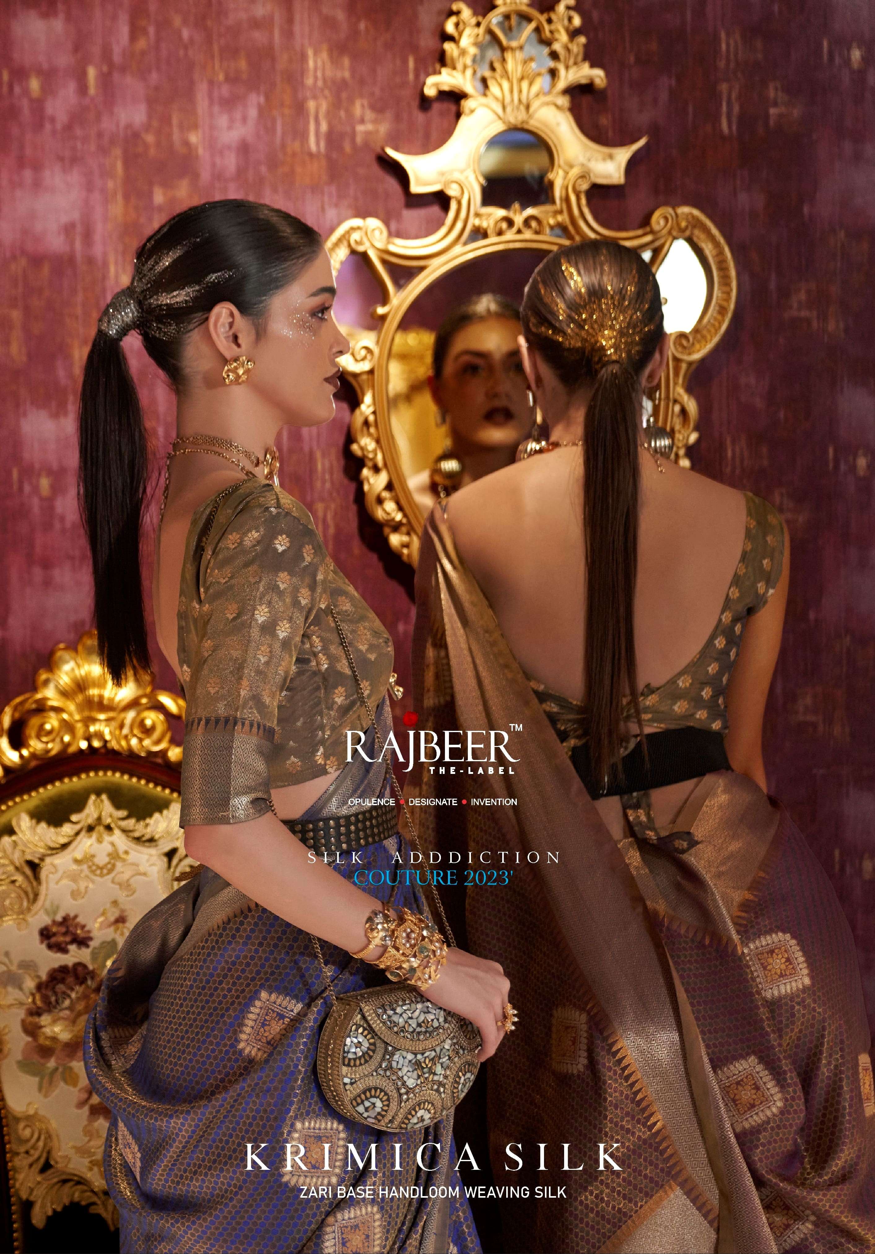 Krimica Silk By Rajbeer 9001 To 9006 Series Indian Traditional Wear Collection Beautiful Stylish Fancy Colorful Party Wear & Occasional Wear Silk Sarees At Wholesale Price