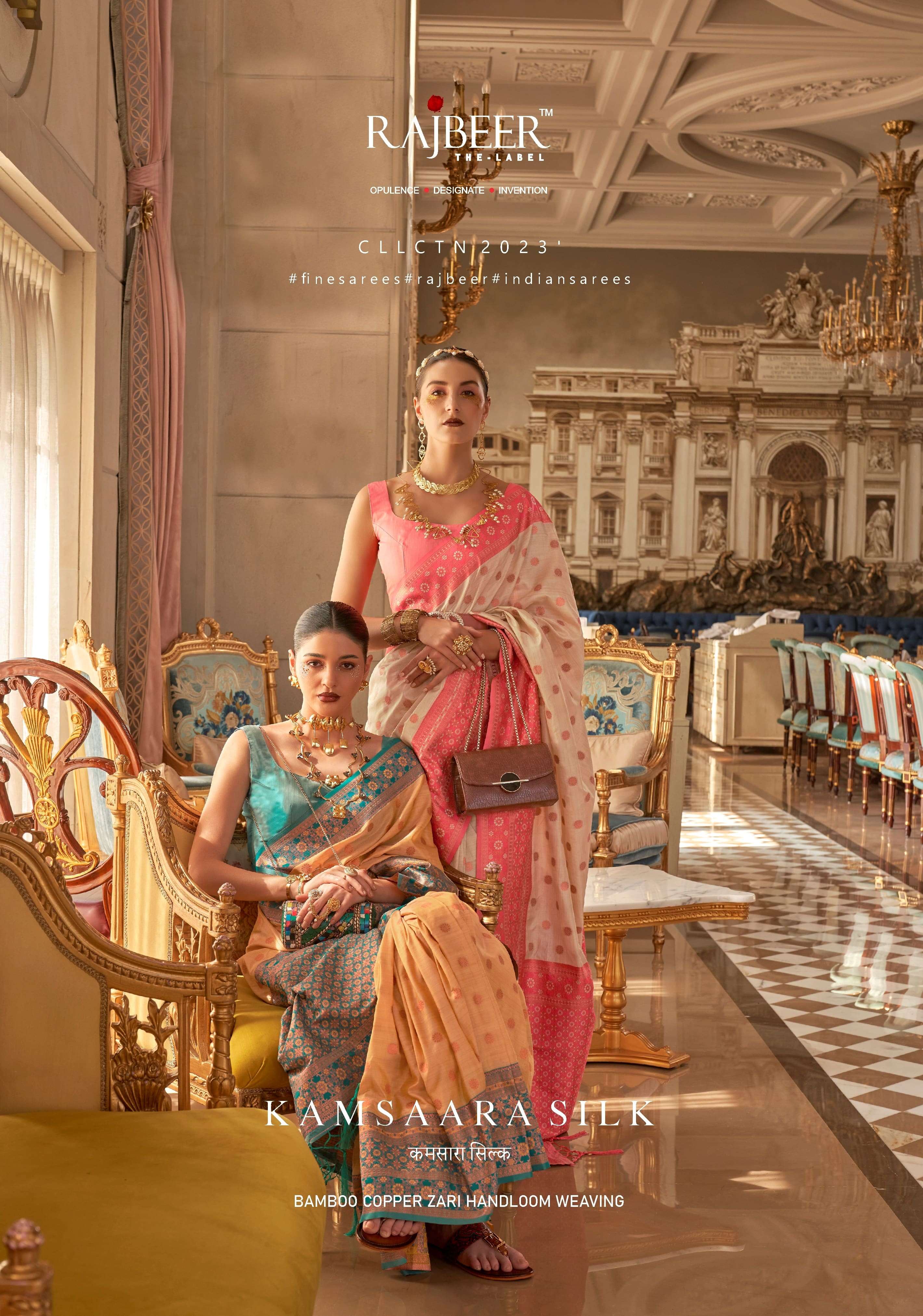 Kamsaara Silk By Rajbeer 11001 To 11006 Series Indian Traditional Wear Collection Beautiful Stylish Fancy Colorful Party Wear & Occasional Wear Silk Sarees At Wholesale Price