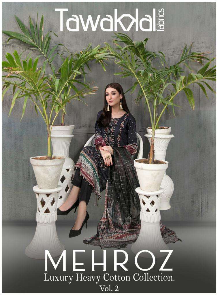 Mehroz Vol-2 By Tawakkal Fab 11 To 20 Series Designer Festive Suits Beautiful Stylish Fancy Colorful Party Wear & Occasional Wear Pure Cotton Print Dresses At Wholesale Price