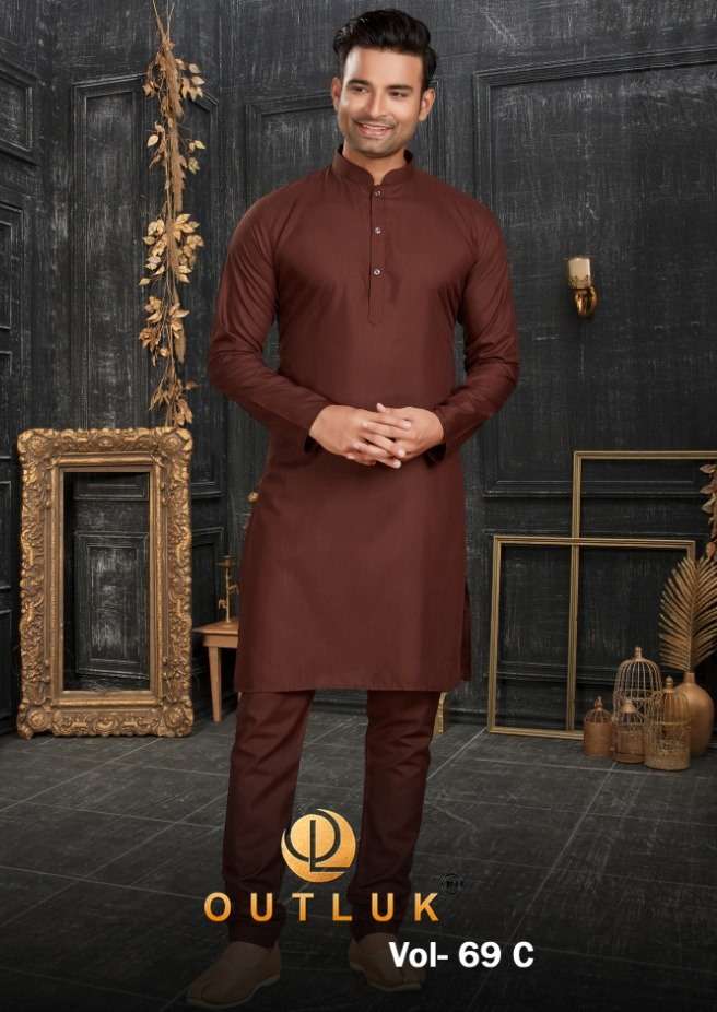 Outluk Vol-69-C By Fashid Wholesale 69001-C To 69013-C Series Beautiful Colorful Stylish Fancy Casual Wear & Ethnic Wear & Ready To Wear Cotton Kurtas With Pajamas At Wholesale Price