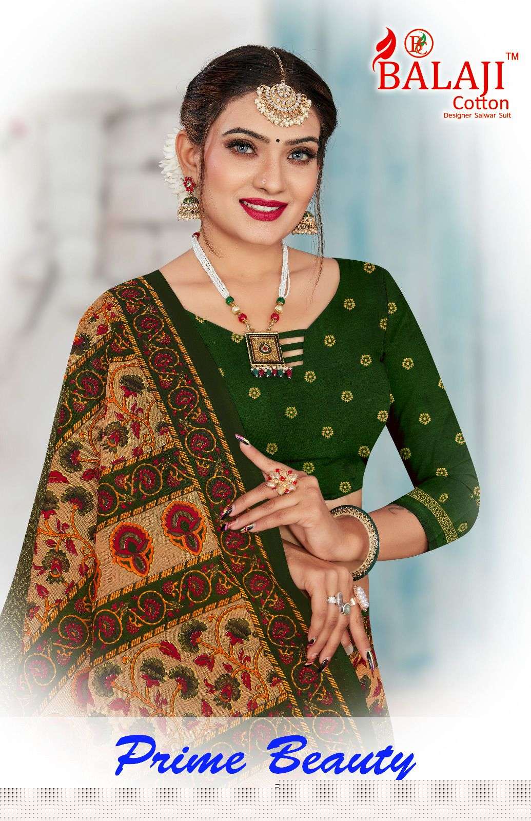 Prime Beauty Vol-2 By Balaji Cotton 201 To 210 Series Indian Traditional Wear Collection Beautiful Stylish Fancy Colorful Party Wear & Occasional Wear Cotton Print Sarees At Wholesale Price