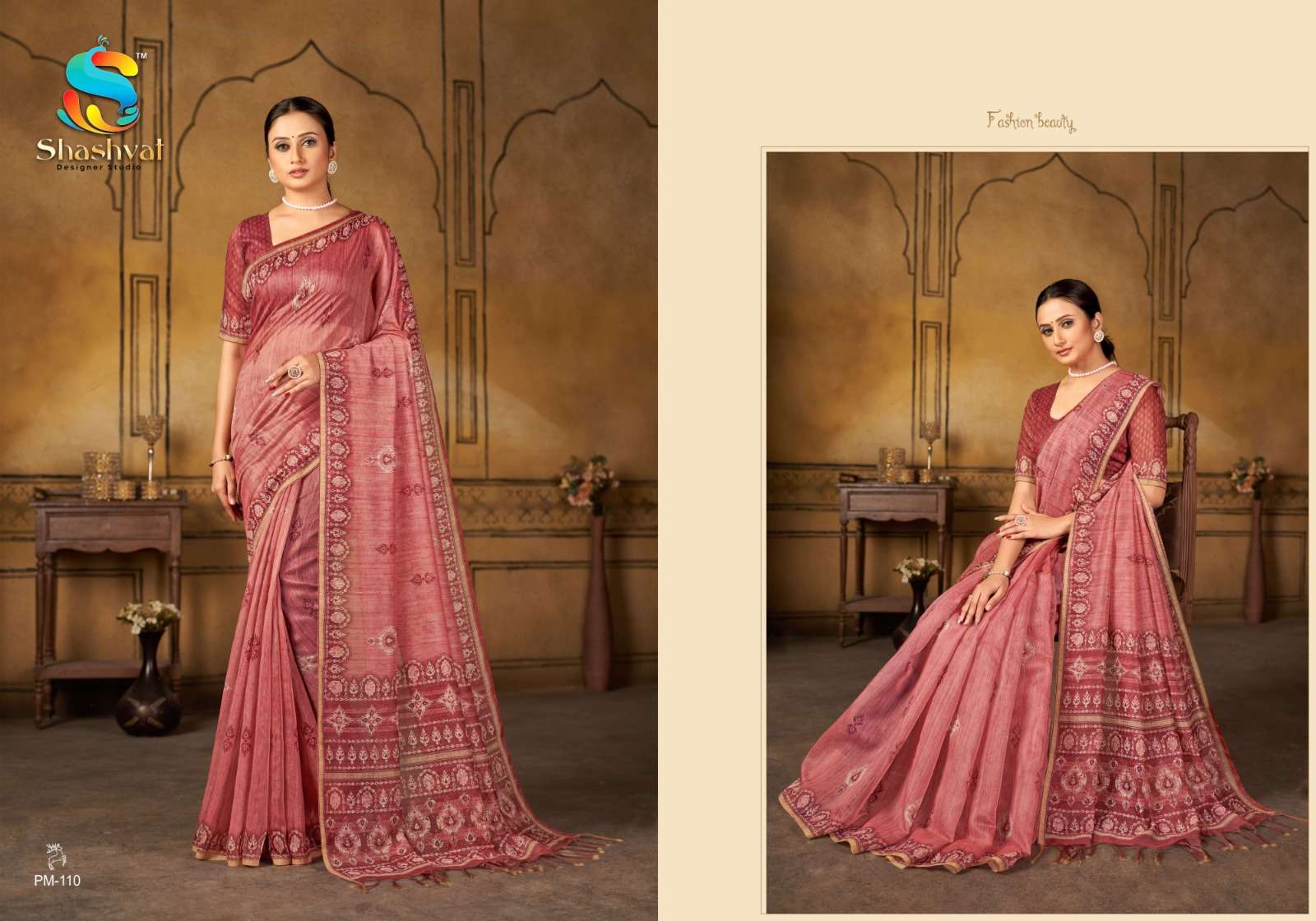 Pratham By Shashvat 109 To 117 Series Indian Traditional Wear Collection Beautiful Stylish Fancy Colorful Party Wear & Occasional Wear Chanderi Cotton Sarees At Wholesale Price