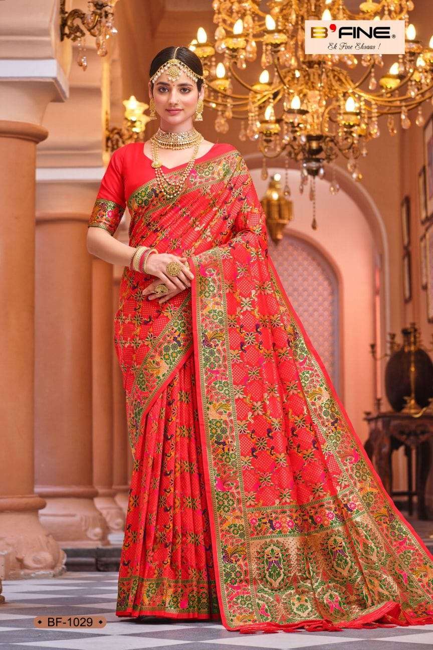 Roshni By Bfine 1028 To 1033 Series Indian Traditional Wear Collection Beautiful Stylish Fancy Colorful Party Wear & Occasional Wear Banarasi Silk Sarees At Wholesale Price