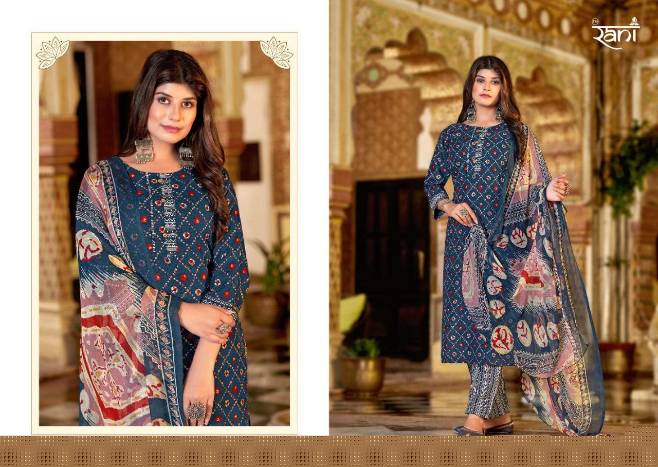 Red Rose By Rani Fashion 1001 To 1010 Series Festive Suits Beautiful Fancy Colorful Stylish Party Wear & Occasional Wear Cotton Print Dresses At Wholesale Price