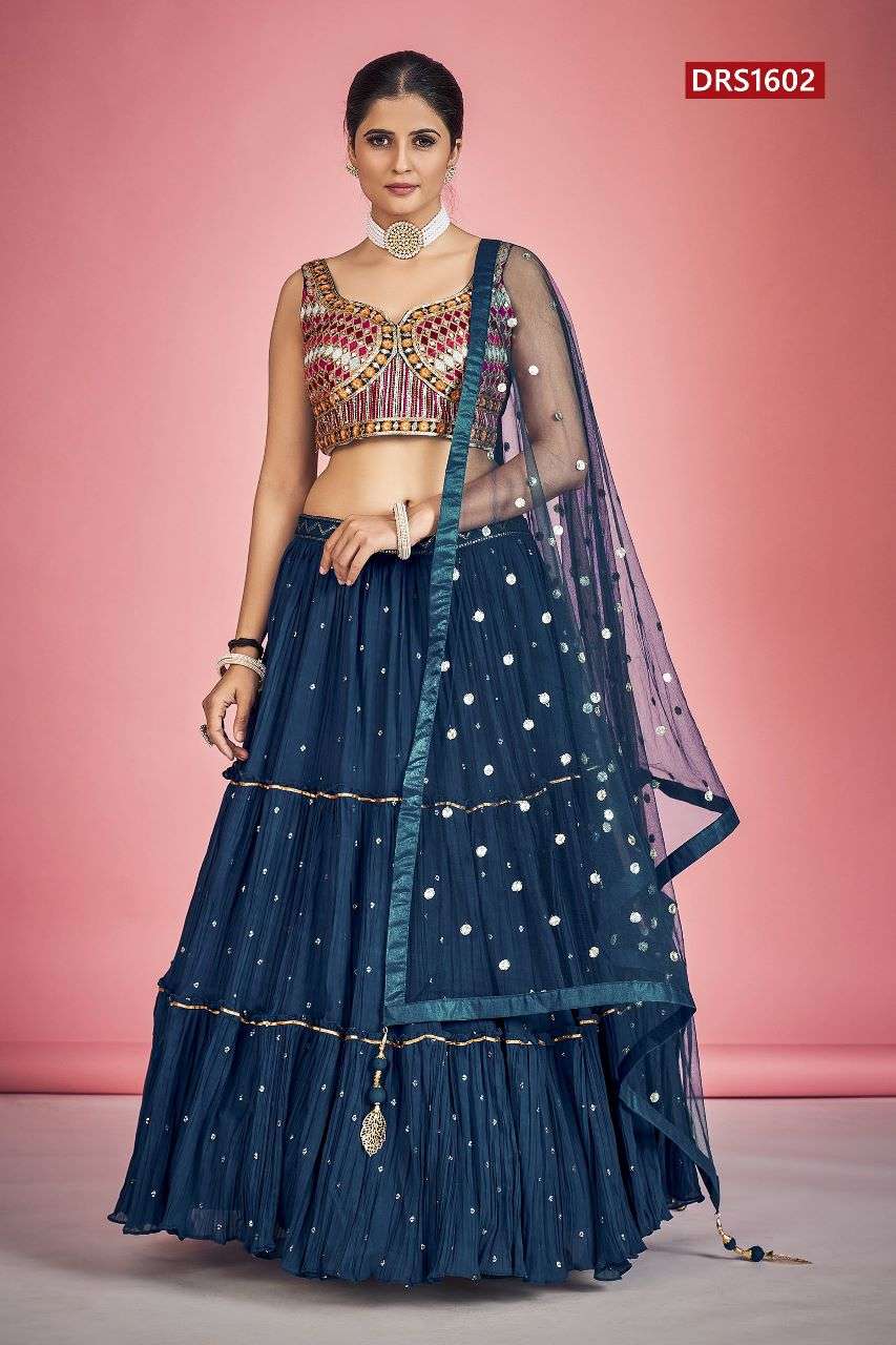 Regina By Dresstive 1601 To 1607 Series Designer Beautiful Wedding Collection Occasional Wear & Party Wear Georgette Lehengas At Wholesale Price