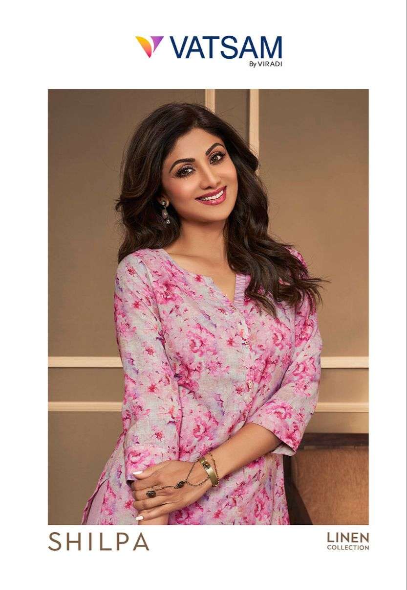 Shilpa By Vatsam 151 To 157 Series Designer Stylish Fancy Colorful Beautiful Party Wear & Ethnic Wear Collection Linen Kurtis With Bottom At Wholesale Price