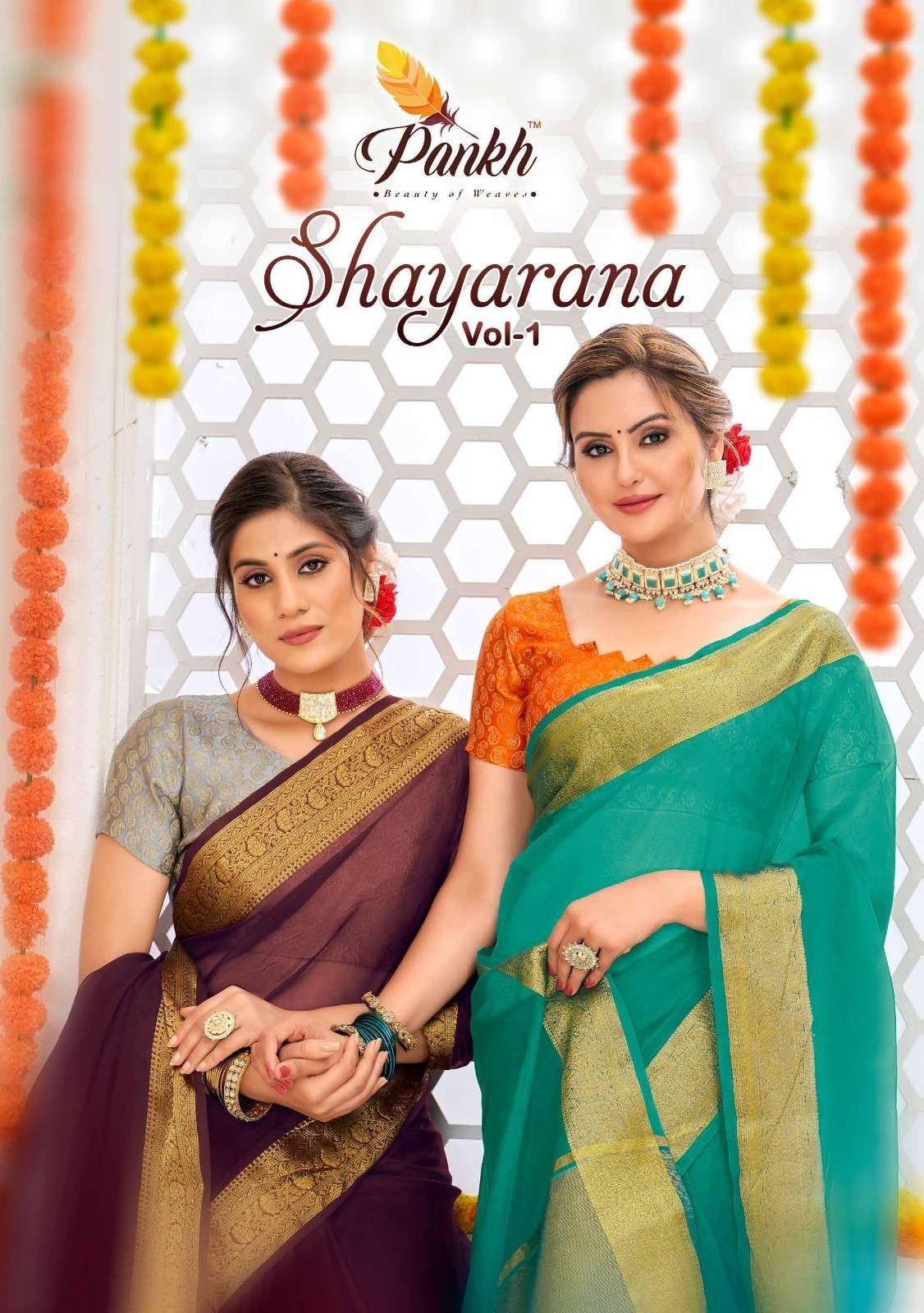 Shayarana Vol-1 By Pankh Creation 4201 To 4210 Indian Traditional Wear Collection Beautiful Stylish Fancy Colorful Party Wear & Occasional Wear Organza Silk Sarees At Wholesale Price