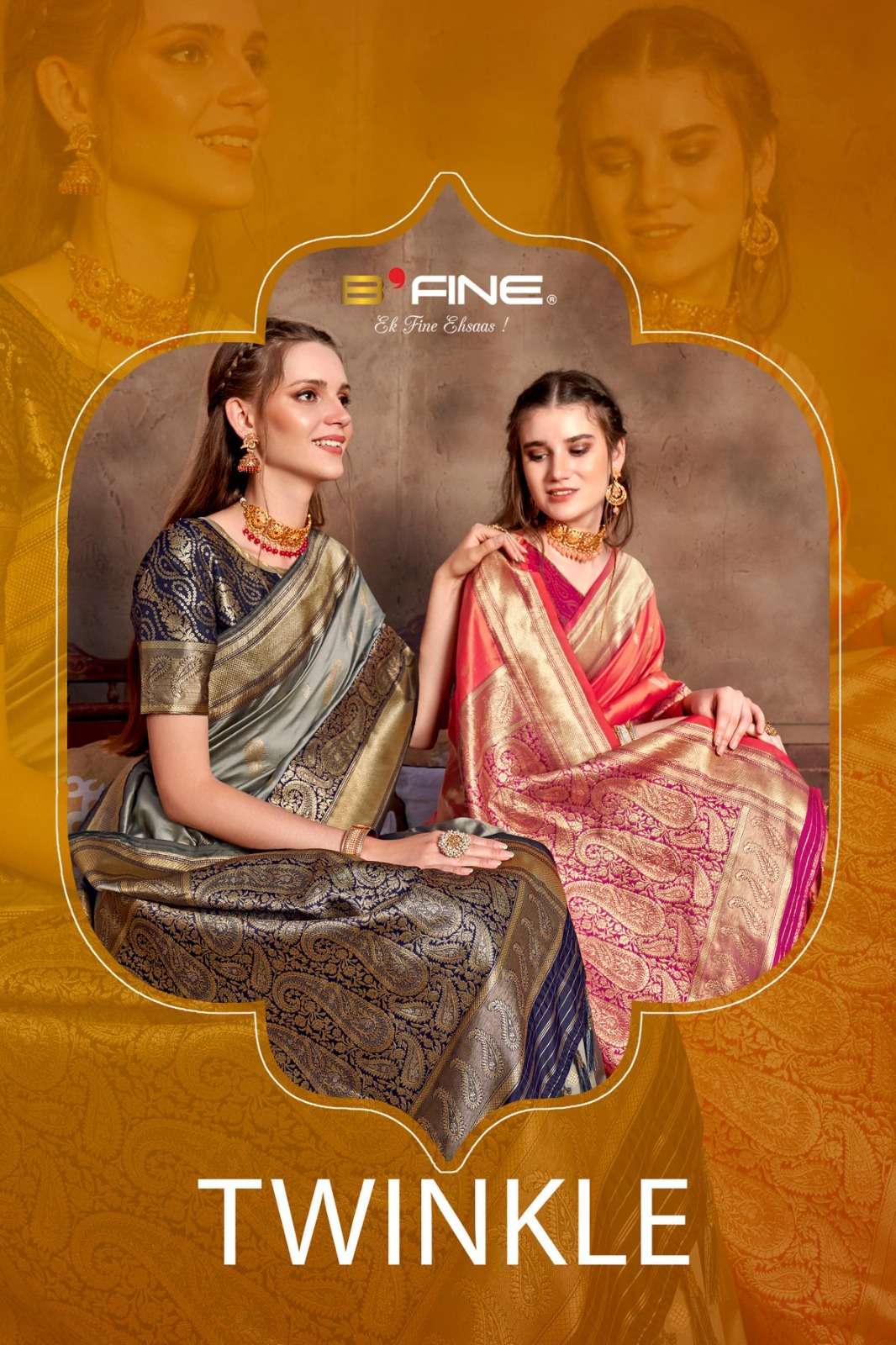 Twinkle By Bfine 1083-A To 1083-D Series Indian Traditional Wear Collection Beautiful Stylish Fancy Colorful Party Wear & Occasional Wear Silk Sarees At Wholesale Price