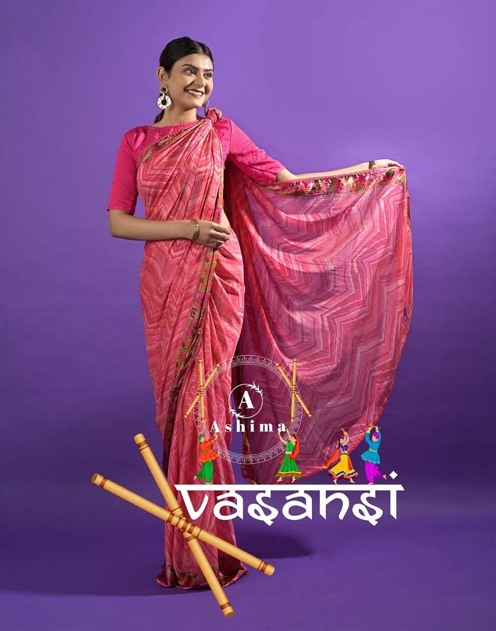 Vasansi By Ashima 6601 To 6608 Series Indian Traditional Wear Collection Beautiful Stylish Fancy Colorful Party Wear & Occasional Wear Satin Sarees At Wholesale Price