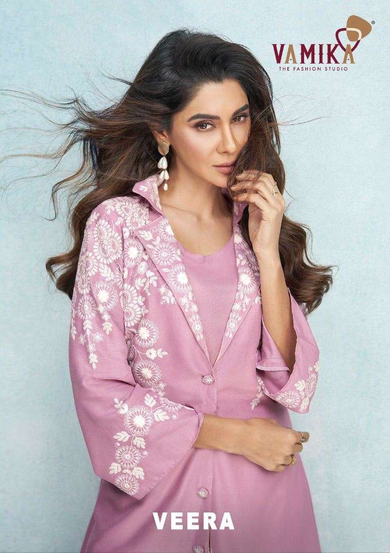 Veera By Vamika 5001 To 5006 Series Designer Stylish Fancy Colorful Beautiful Party Wear & Ethnic Wear Collection Heavy Viscose Rayon Tops With Bottom At Wholesale Price