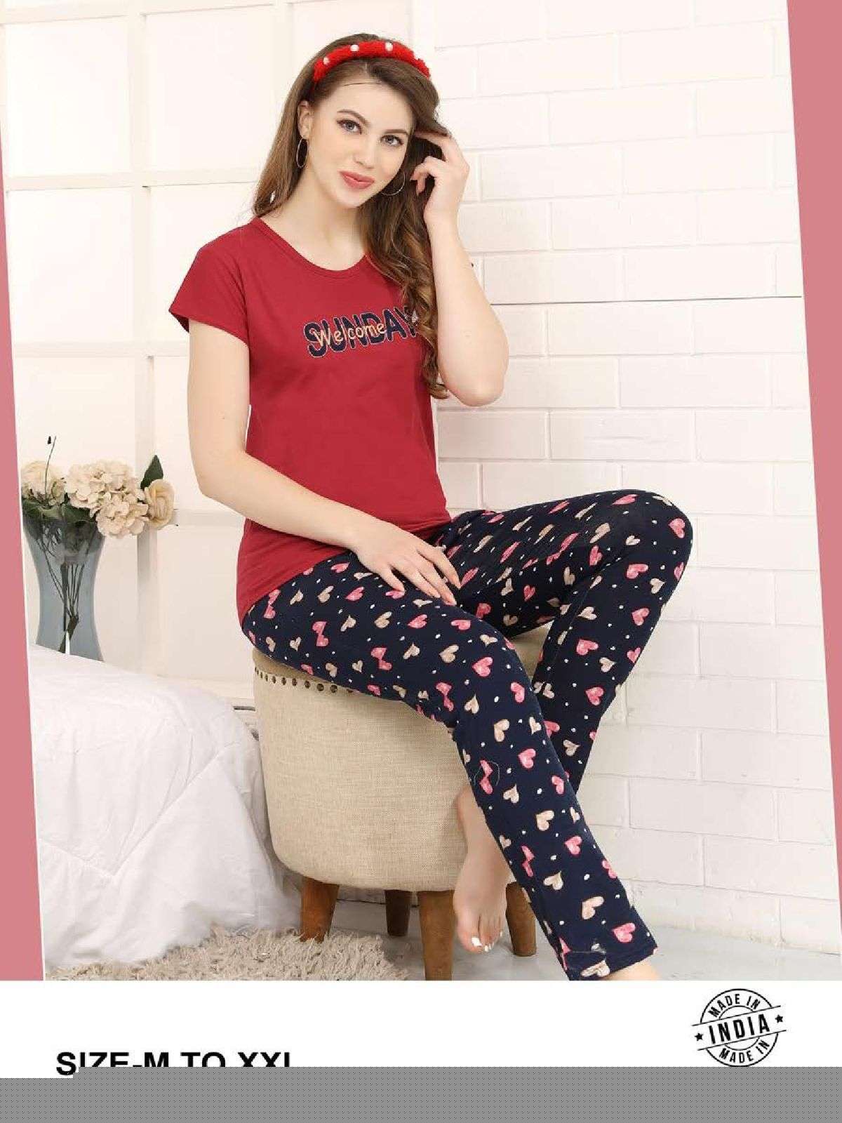Vol-275-A By Fashion Talk 01 To 06 Series Beautiful Stylish Fancy Colorful Casual Wear & Ethnic Wear Hosiery Cotton Night Suits At Wholesale Price