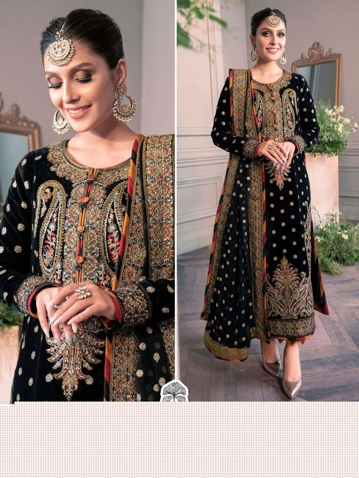 Zaha-10113 By Zaha Designer Pakistani Suits Beautiful Stylish Fancy Colorful Party Wear & Occasional Wear Faux Georgette Embroidered Dresses At Wholesale Price