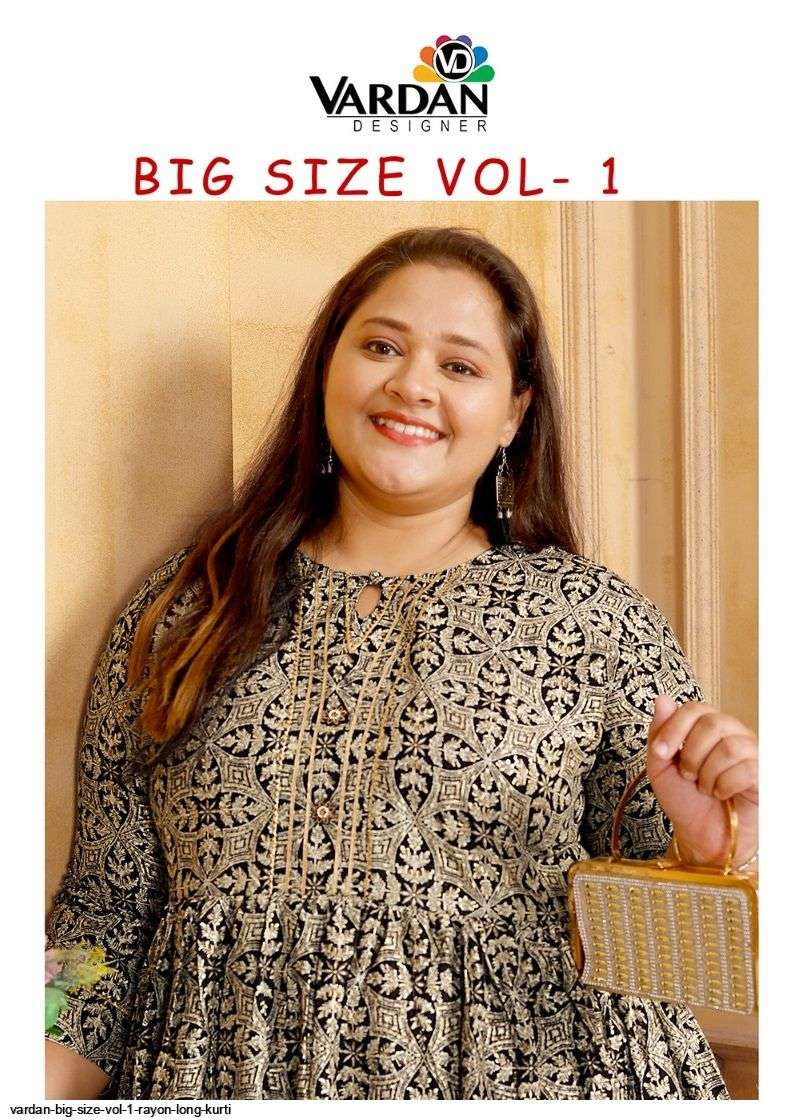 Big Size Vol-1 By Vardan Designer 8601 To 8604 Series Beautiful Stylish Fancy Colorful Casual Wear & Ethnic Wear Rayon Print Kurtis At Wholesale Price