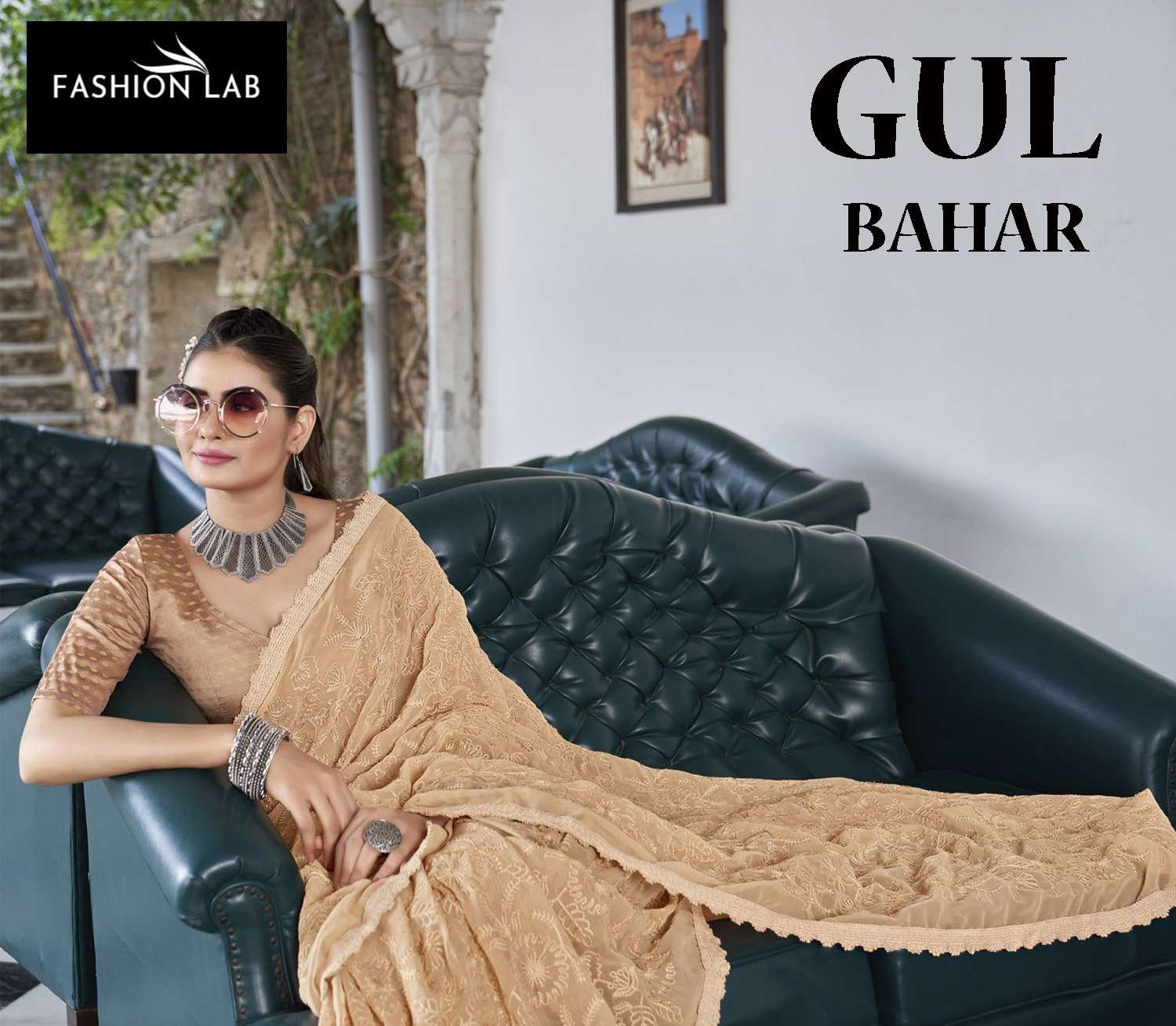 Gul Bahar By Fashion Lab 1001 To 1006 Series Indian Traditional Wear Collection Beautiful Stylish Fancy Colorful Party Wear & Occasional Wear Georgette Sarees At Wholesale Price