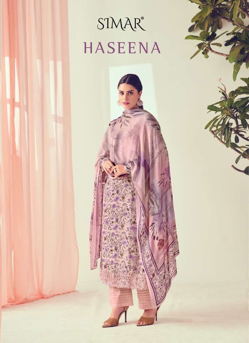 Haseena By Glossy 126 To 130 Beautiful Stylish Festive Suits Fancy Colorful Casual Wear & Ethnic Wear & Ready To Wear Viscose Muslin Digital Print Dresses At Wholesale Price