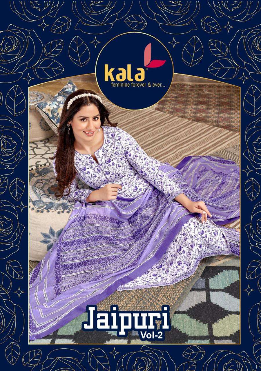 Jaipuri Vol-2 By Kala 4701 To 4712 Series Beautiful Suits Colorful Stylish Fancy Casual Wear Pure Cotton Print Dresses At Wholesale Price