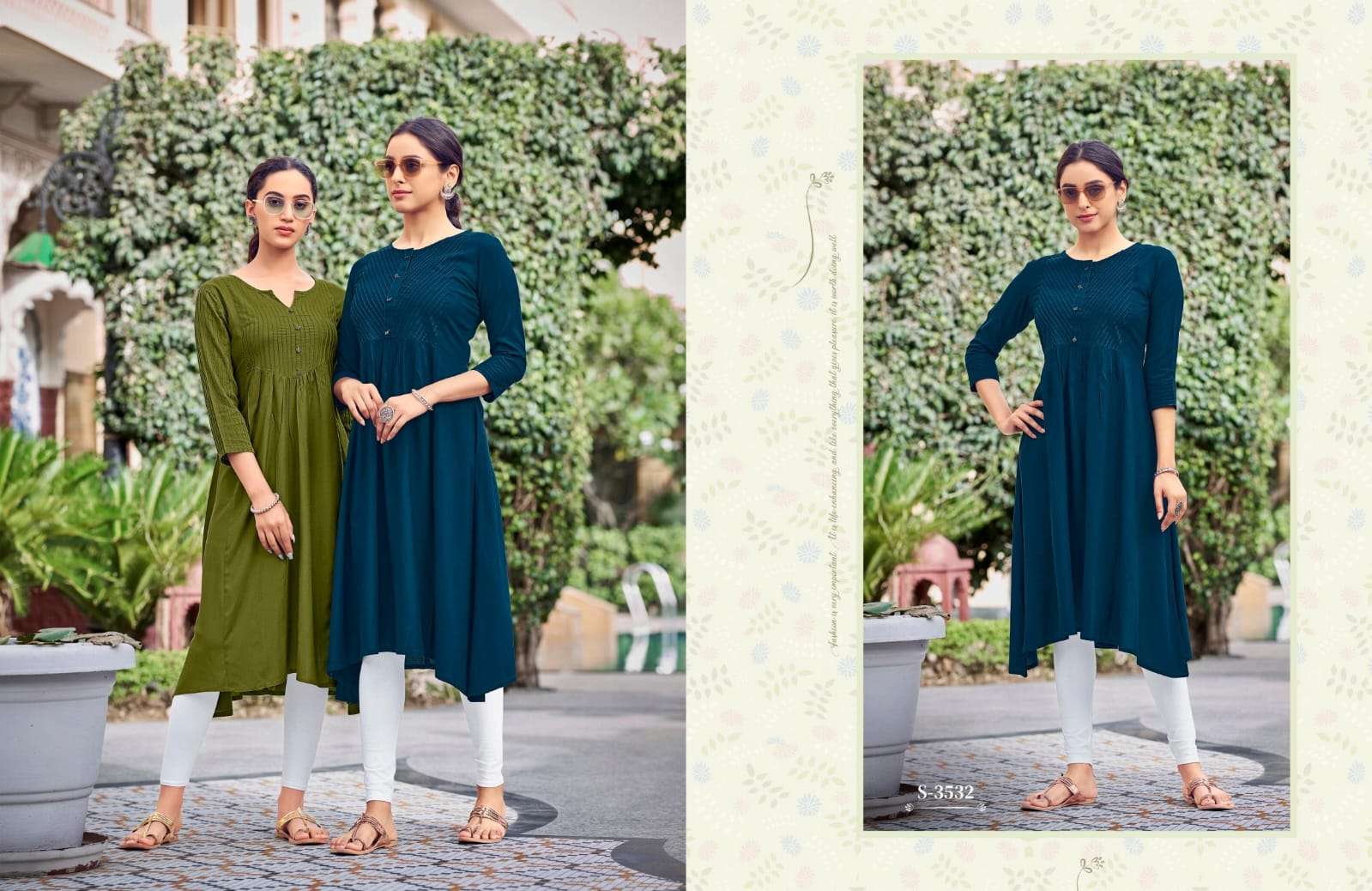Kiara By Sbs 3531 To 3534 Series Designer Stylish Fancy Colorful Beautiful Party Wear & Ethnic Wear Collection Rayon Print Kurtis At Wholesale Price