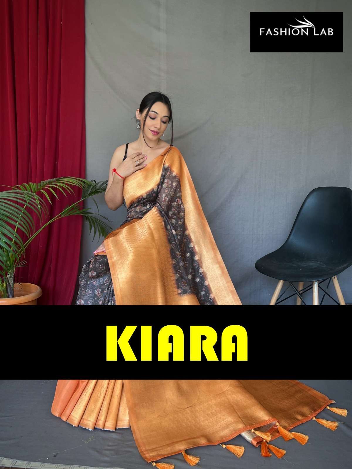 Kiara By Fashion Lab 8001 To 8005 Series Indian Traditional Wear Collection Beautiful Stylish Fancy Colorful Party Wear & Occasional Wear Organza Sarees At Wholesale Price