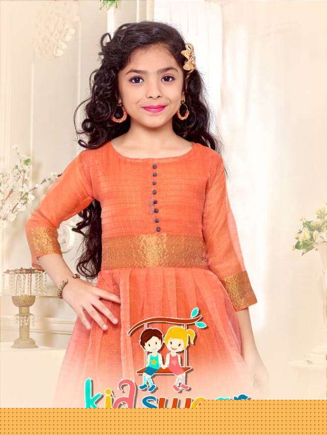 Kidswear Vol-3 By Kaamiri 1001 To 1006 Series Beautiful Stylish Fancy Colorful Casual Wear & Ethnic Wear Organza Gowns At Wholesale Price