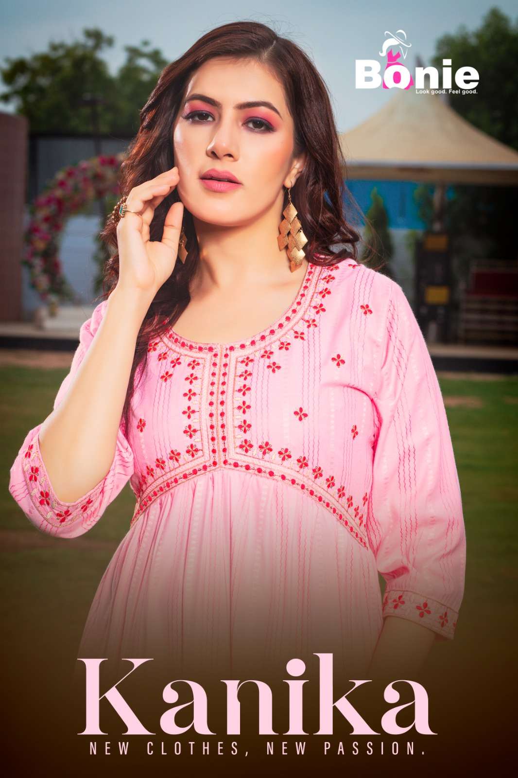Kanika By Bonie 101 To 106 Series Beautiful Stylish Fancy Colorful Casual Wear & Ethnic Wear Rayon With Work Kurtis At Wholesale Price