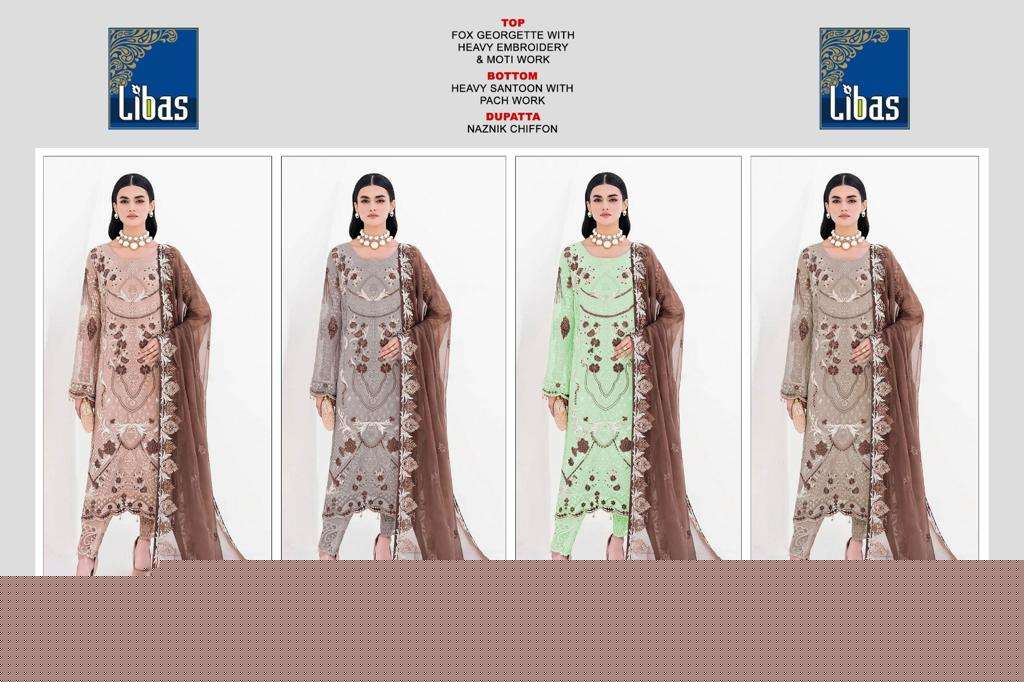 Libas 137 By Libas 137-A To 137-D Series Beautiful Stylish Pakistani Suits Fancy Colorful Casual Wear & Ethnic Wear & Ready To Wear Faux Georgette Embroidered Dresses At Wholesale Price