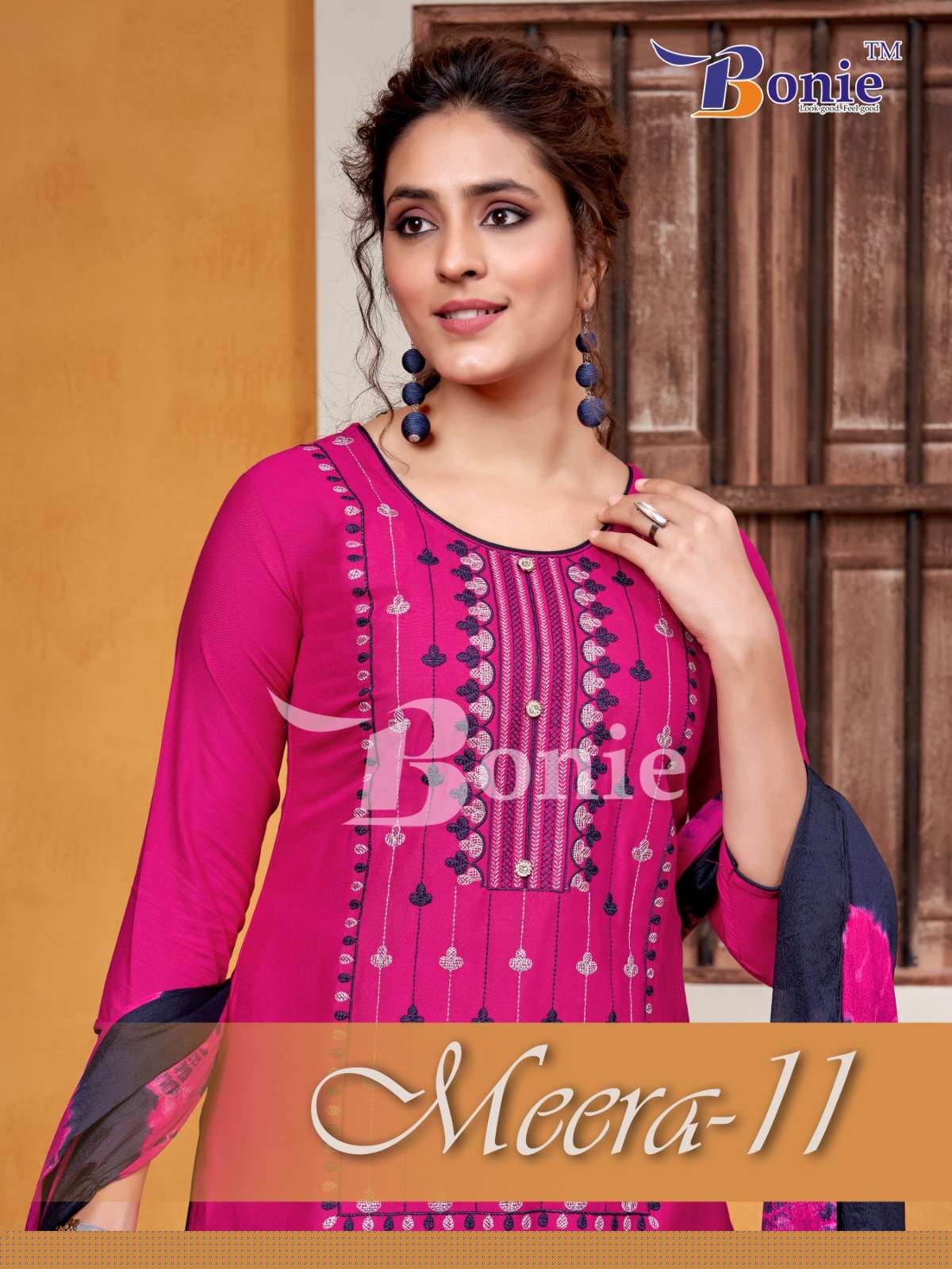 Meera Vol-11 By Bonie 11001 To 11008 Series Designer Festive Suits Beautiful Fancy Stylish Colorful Party Wear & Occasional Wear Rayon Embroidered Dresses At Wholesale Price