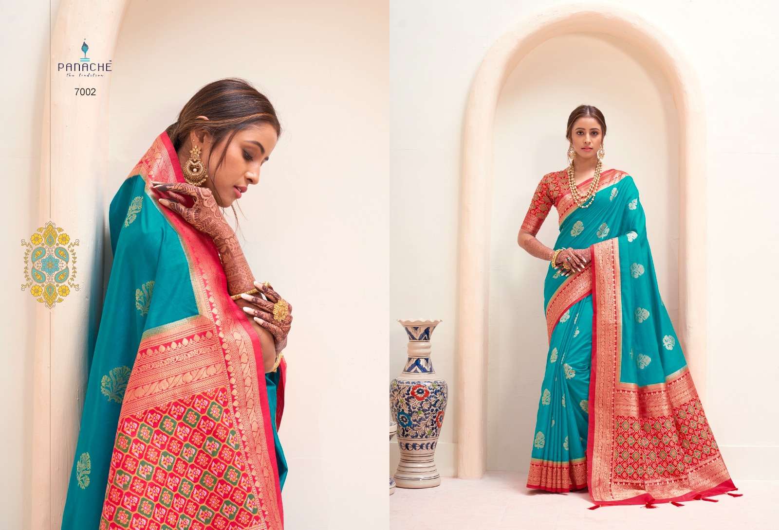 Patola By Panache 7001 To 7007 Series Indian Traditional Wear Collection Beautiful Stylish Fancy Colorful Party Wear & Occasional Wear Silk Sarees At Wholesale Price