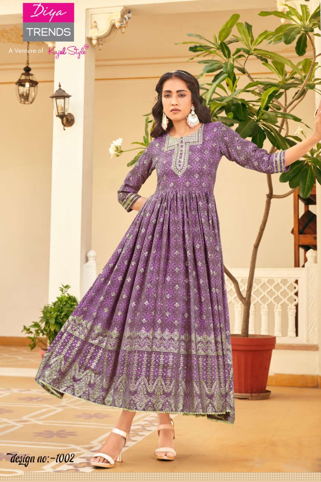 Poosh Vol-1 By Diya Trends 1001 To 1008 Series Designer Stylish Fancy Colorful Beautiful Party Wear & Ethnic Wear Collection Rayon Print Gown At Wholesale Price