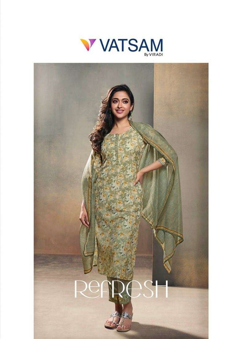 Refresh By Vatsam 421 To 428 Series Beautiful Stylish Festive Suits Fancy Colorful Casual Wear & Ethnic Wear & Ready To Wear Linen Digital Print Dresses At Wholesale Price