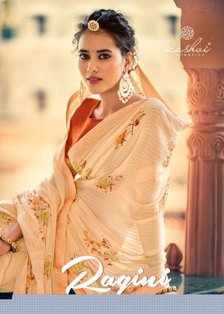 Ragini By Kashvi Creation 4001 To 4010 Series Indian Traditional Wear Collection Beautiful Stylish Fancy Colorful Party Wear & Occasional Wear Georgette Sarees At Wholesale Price