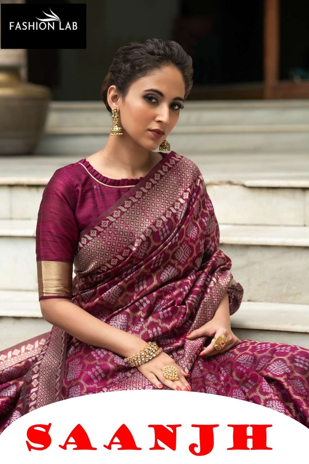 Saanjh By Fashion Lab 1005 To 1010 Series Indian Traditional Wear Collection Beautiful Stylish Fancy Colorful Party Wear & Occasional Wear Tussar Silk Sarees At Wholesale Price