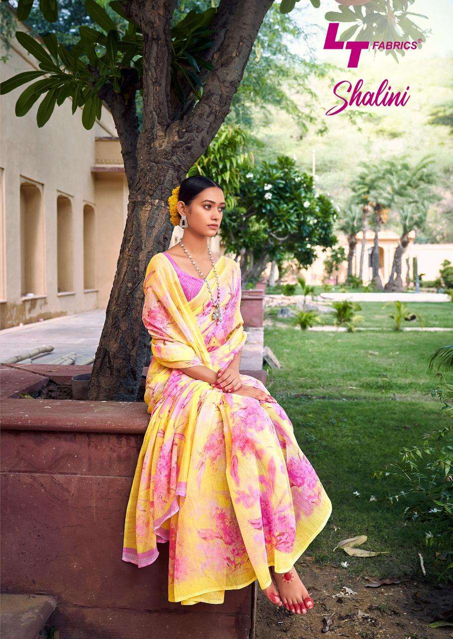Shalini By Lt Fabrics 4027 To 4036 Series Indian Traditional Wear Collection Beautiful Stylish Fancy Colorful Party Wear & Occasional Wear Cotton Silk Sarees At Wholesale Price