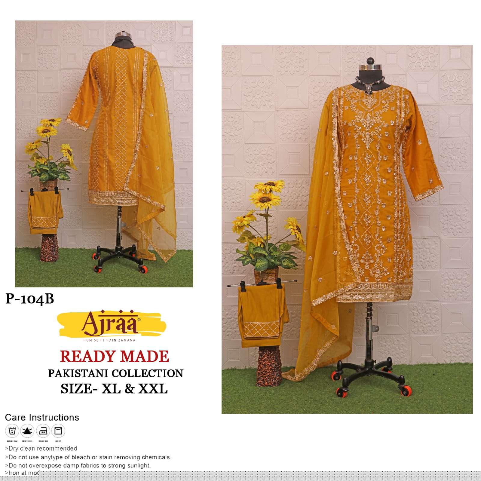 Ajraa 104 Colours By Ajraa 104-A To 104-C Series Pakistani Suits Beautiful Fancy Colorful Stylish Party Wear & Occasional Wear Pure Organza Embroidery Dresses At Wholesale Price