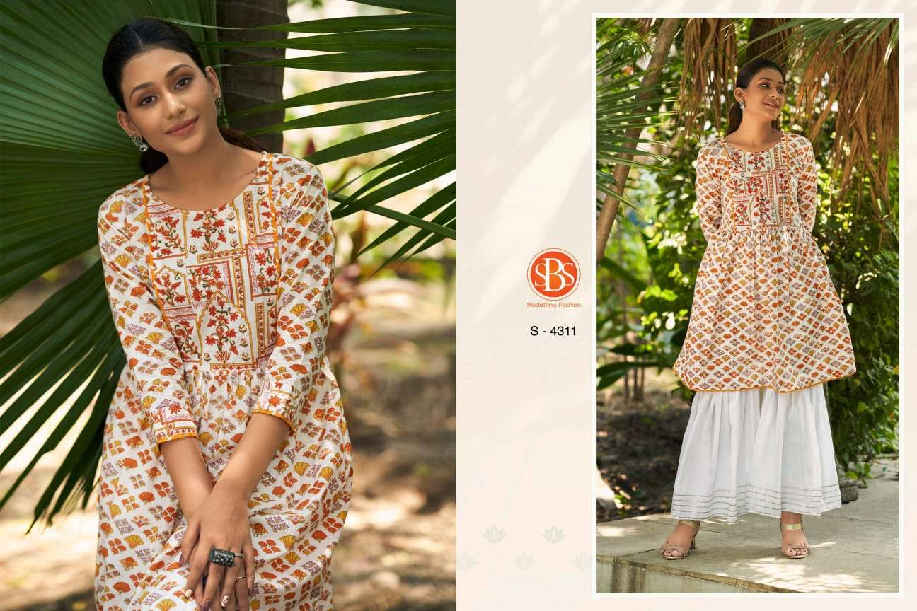 Darshita By Sbs 4310 To 4313 Series Beautiful Stylish Fancy Colorful Casual Wear & Ethnic Wear Cotton Kurtis With Bottom At Wholesale Price